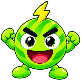 Bolt, electric lime with a lightning bolt
