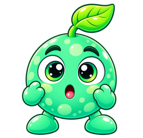 Mintling, mint green with a leaf sprout