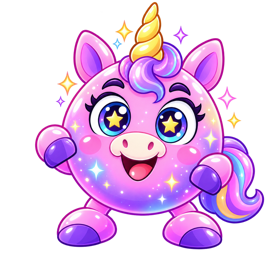 Sparklehoof, pink unicorn with a golden horn