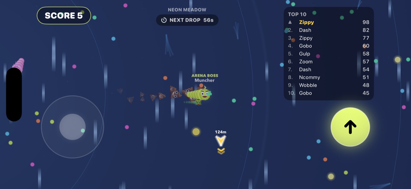 A live match in the neon arena